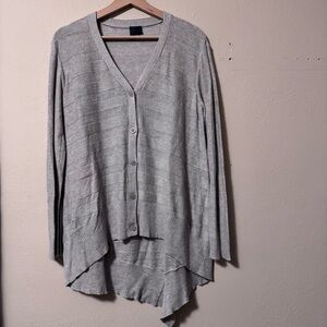 Left of Center gray button down v neck cardigan Size XS